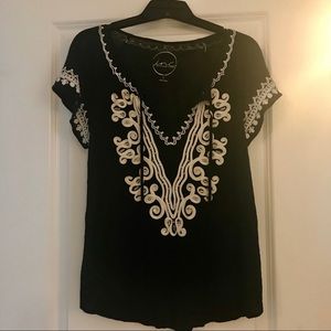 INC embroidered blouse.